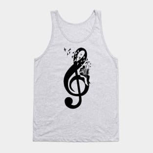 Treble Clef - Accordion Tank Top